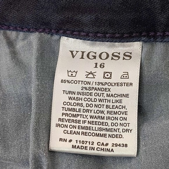 Vigoss Jagger Boot Cut Jeans Women's Size 16 Blue Stretch Denim Flare - Picture 9 of 10